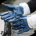 SRSAFETY safety cuff open back blue nitrile dipping glove